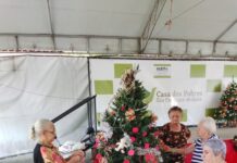 A árvore dos pedidos dos idosos da Casa dos Pobres São Francisco de Assis já está montada