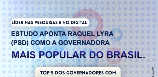 Líder nas pesquisas e no digital: Estudo aponta Raquel Lyra como governadora mais popular do Brasil